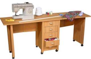 Mobile Folding Desk Sewing Machine Craft Table   NEW  