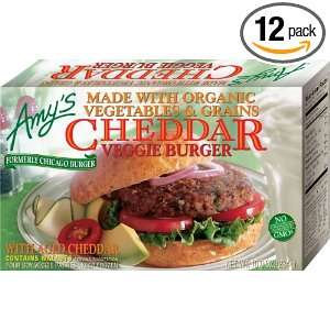 Amys Chicago Veggie Burger, Organic, 4 Count, 10 Ounce Boxes (Pack of 