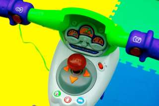 By using the bikes joy stick and buttons, your child can navigate 