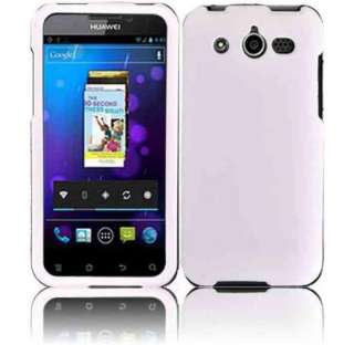 Cricket Huawei Mercury / Glory M886 Rubberized White Cover Phone Case 