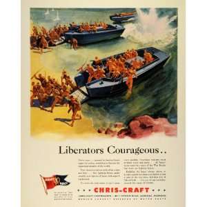  1942 Ad Chris Craft Boats World War II Storm Beach 