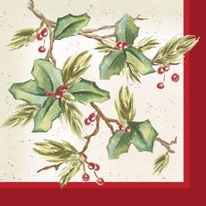  Christmas Holly Paper Luncheon Napkins: Health & Personal 
