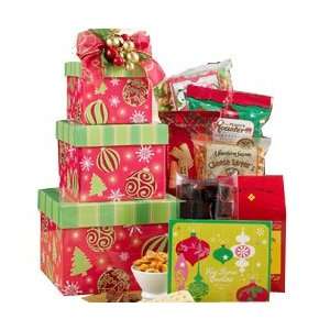   Snacking Christmas Holiday Gourmet Food Gift Tower 