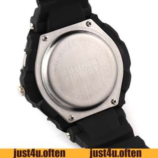 Cool Black Rubber Band Mens Young Style Wristwatch Sport Watch New 