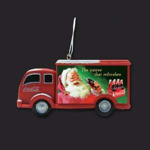 Club Pack of 12 Coca Cola Holiday Delivery Truck Christmas Ornaments 3 