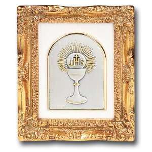  Sterling Silver First Holy Communion Chalice Gold Framed 