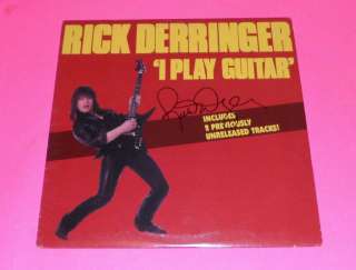 RICK DERRINGER SIGNED I PLAY GUITAR VINYL LP *EXACT PROOF*  