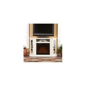   Convertible Electric Fireplace Media Console   Ivory  