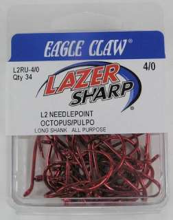 eagle claw lazer sharp needlepoint octopus 4 0 hooks authorized eagle 