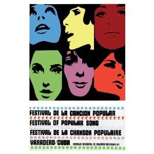 11x 14 Poster. Festival of popular song, Varadero Cuba poster. Decor 