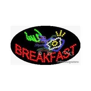 Breakfast LED Sign 15 inch tall x 27 inch wide x 3.5 inch deep outdoor 