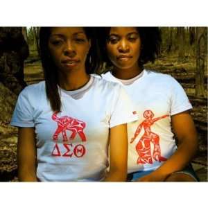 Delta Sigma Theta Elephant Fitted T Shirt   SMALL