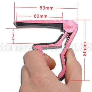 Pink Alloy Capo Clamp Key Acoustic Electric Guitar  