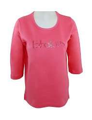 Christine Alexander 3/4 Sleeve, Scoop Neck Strawberry Colored Top, the 