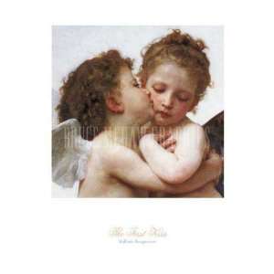  First Kiss, The by Adolphe William Bouguereau. Size 20.00 