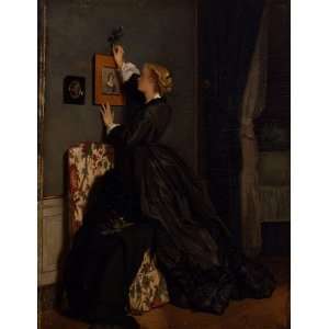 Hand Made Oil Reproduction   Alfred Stevens   32 x 42 inches   Palm 