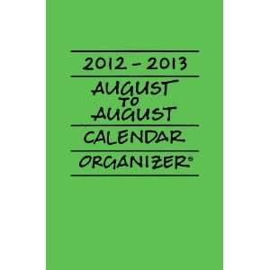  2012 2013 August to August Calendar/Organizer Green Apple 