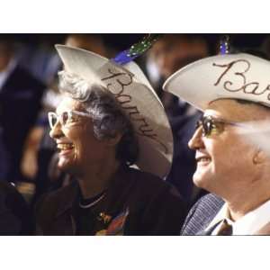 Republicans Wearing Hats Supporting Barry Goldwater For Presidential 