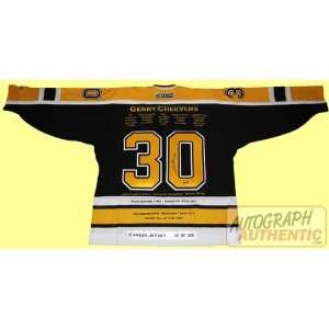 Autographed Gerry Cheevers Commemorative Career Jersey (Limited Edtion 