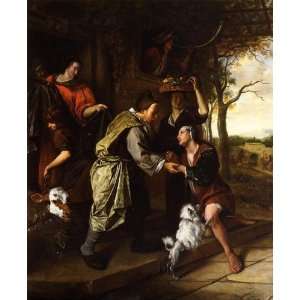 Hand Made Oil Reproduction   Jan Steen   32 x 40 inches   The Return 
