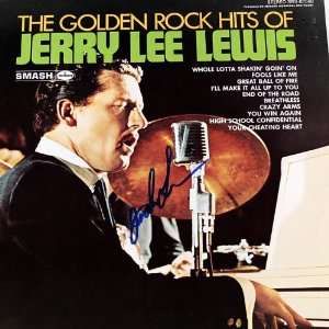 Jerry Lee Lewis Autographed Signed 12x12 Record Album UACC 