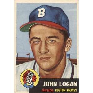 John Logan, Jr. 1953 Topps Card #158   Boston Braves