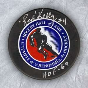  Red Kelly Hall Of Fame Autographed/Hand Signed Hockey Puck 