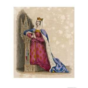 Blanche de Castile Queen of Louis VIII at Her Prie Dieu Stretched 