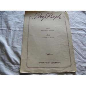  DEEP PURPLE MITCHELL PARISH 1939 SHEET MUSIC FOLDER 445 