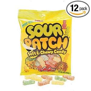 CADBURY ADAMS USA Sour Patch Kids, 5 Ounce Bags (Pack of 12)  