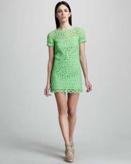 Cap Sleeves Lace Dress  