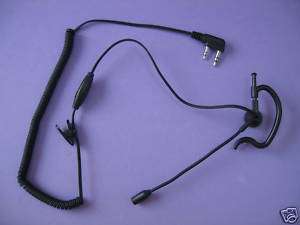 ear hanger headset for kenwood two way radio small flat