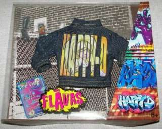 Flavas HAPPY D 2 OUTFIT Hip Hop Denim Mattel Barbie MIB  