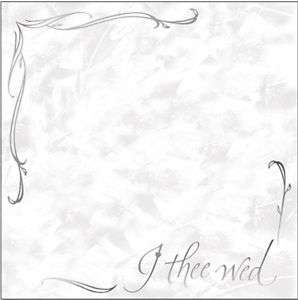THEE WED 12x12 SILVER FOIL scrapbooking paper  