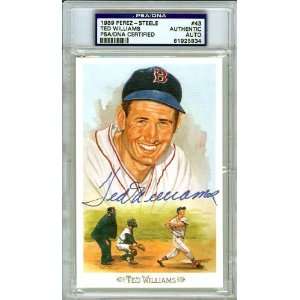 Ted Williams Autographed Perez Steele Card PSA/DNA Slabbed