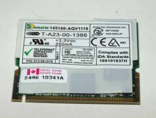 MODEM LAN MINI PCI CARD FOR GATEWAY SOLO 9500 6001491  