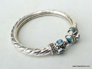   design 925 Sterling Silver Gemstone Bracelet Bangle Rajasthan India