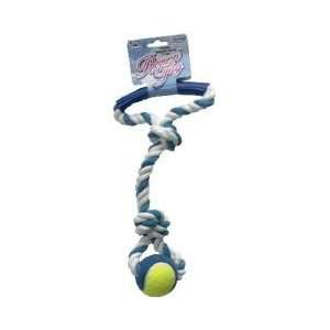  Vo Toys Rope N Tug Dog Toy with 2 Knots, Tennis Ball: Pet 