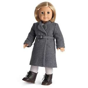  American Girl Kits Gray Wool Winter Coat for Doll Toys & Games