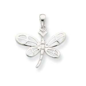  Sterling Silver Polished Dragonfly Pendant Jewelry