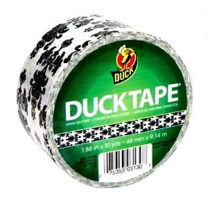   Damask Duck Brand Printed Duct Tape    White/Black: Home Improvement