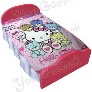 Sanrio Hello Kitty with 6 Bear Friend Quilt Cover Coral Fleece  
