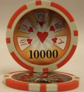 NEW 1000 14G HIGH ROLLER CLAY POKER CHIPS NO CASE  