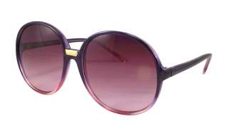 Vintage Women Large Round Purple Hippie Sunglasses 1245  