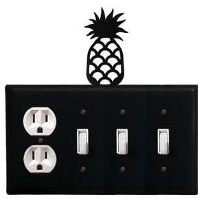     Single Outlet, Triple Switch Electric Cover