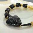 BRACELET Snake Carved Buffalo Horn Beads & 24K GOLD plated Beads on 