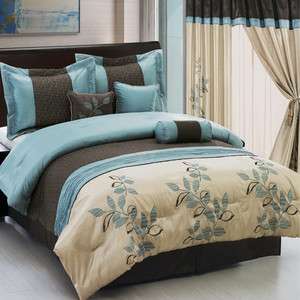   Fine Bed Linens Queen King Comforter Set Royal Hotel Collection 7 Pcs