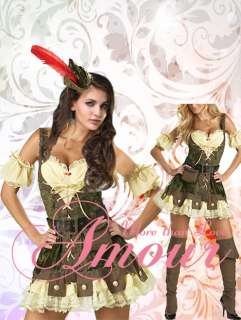 Luxurious Women Adult Robin Hood Costume Dress Halloween @HY2042