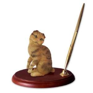  NEW Executive Desk Brown Scottish Fold Cat Pen Set Pet 