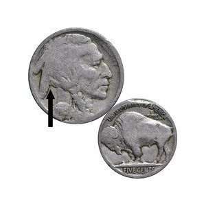  TWO FEATHERS Error Coin    1919 D Buffalo Nickel 